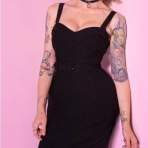 Vixen Micheline Pitt Black Maneater Wiggle Dress